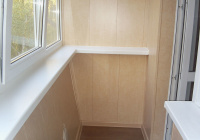 Внутренняя отделка п-образного балкона, размер 2,40