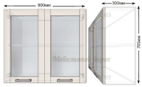 Кухонный навесной шкаф со стеклом Лофт ШВС80