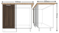 Кухонный шкаф напольный угловой Лофт ШНУ100