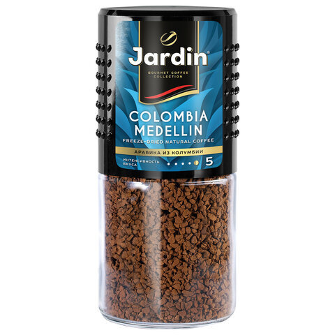 Кофе растворимый JARDIN Colombia Medellin 95 г стеклянная банка сублимированный 0627-14