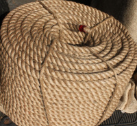 Декоративная джутовая веревка, диаметр 30 мм.