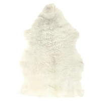 Шкура овечья одинарная 45x65 см цвет белый Без бренда Шкура натур