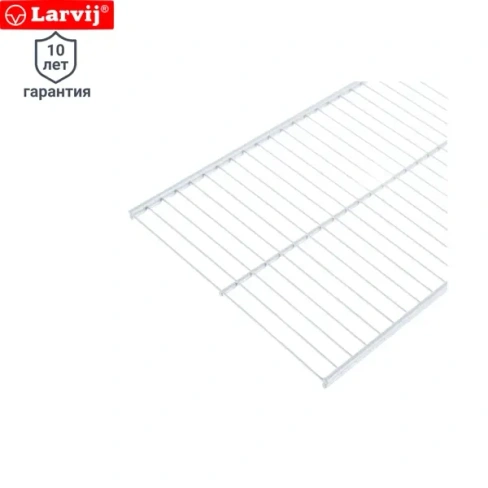 Полка сетчатая Larvij 90.3x30.6 см металл цвет белый LARVIJ None