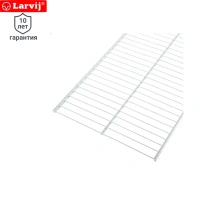 Полка сетчатая Larvij 120.3x30.6 см металл цвет белый LARVIJ None