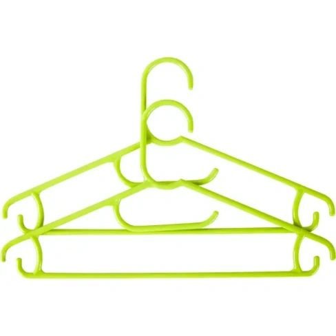Комплект вешалок детских пластик 2 штуки цвет зеленый Без бренда Комплект детских вешалок Плечики для детской одежды