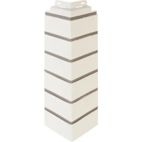 Угол наружный FineBer Кирпич облицовочный цвет белый FINEBER Аксессуары для фасадных панелей