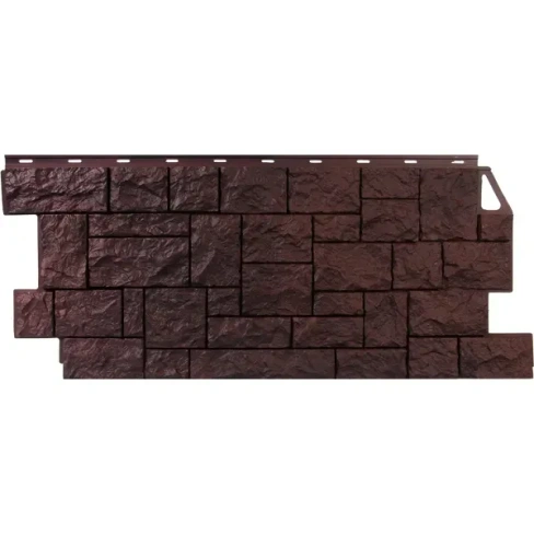Фасадная панель FineBer Камень дикий цвет коричневый FINEBER