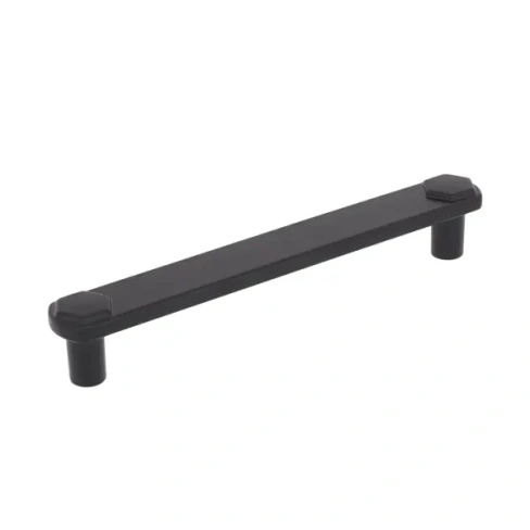 Ручка-скоба мебельная Kooning ЦАМ 128 мм цвет матовый черный PALLADIUM Kooning 128 мм Matte Black Черный