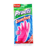 Перчатки Paclan Practi Comfort, 1 пара, размер M, цвет розовый
