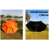 Большой пляжный зонт от солнца LUXLINE Picnic 240 см оранжевый