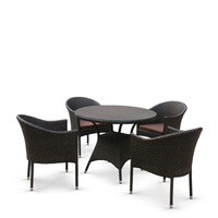 Обеденный комплект плетеной мебели T190A/Y350A-W53 Brown (4+1) AFINA GARDEN