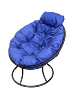 Кресло Папасан мини (без ротанга, синяя подушка) HozOtdel