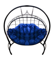 Кресло подвесное Улей (Синяя подушка, черный каркас) HozOtdel