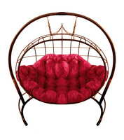 Кресло подвесное Улей (Красная подушка, белый каркас) HozOtdel