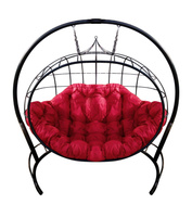 Кресло подвесное Улей (Красная подушка, черный каркас) HozOtdel