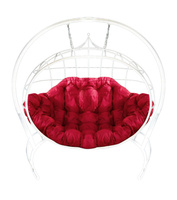 Кресло подвесное Улей (Красная подушка, коричневый каркас) HozOtdel