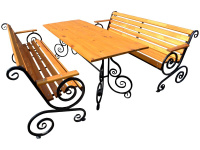 Комплект садовой мебели Лоза без стульев (2 м, Палисандр)