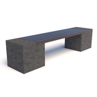 Скамейка бетонная без спинки Евро-2 (Габбро диабаз) HozOtdel