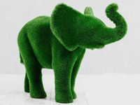 Топиарная фигурка Слон с поднятым хоботом автополив СМиК