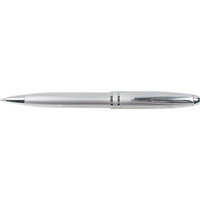 Ручка бизнес-класса шариковая Brauberg Oceanic Silver, корпус серебристый, узел 1 мм, линия письма 0,7 мм
