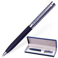 Ручка шариковая GALANT "Empire Blue", подарочная, корпус серебристый/синий, хромированные детали, синяя