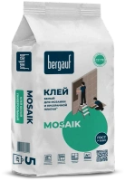 Клей белый для мозаики и прозрачной плитки Mosaik 5 кг Bergauf 1 уп 108 шт