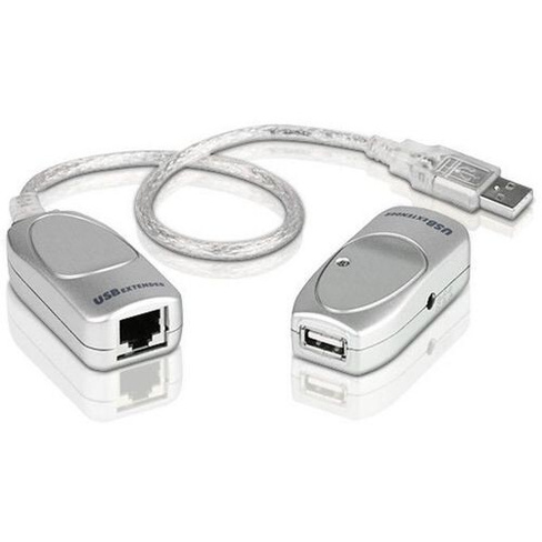 Кабель-удлинитель USB ATEN UCE60-AT, USB (m) (прямой) - RJ-45 (f), 1м, белый