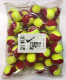Детские мячи для тенниса Tennis Life красно-желтые 48 шт