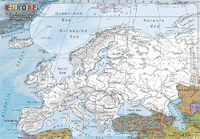 Пазл-раскраска картографический "Европа" на английском