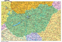 Административная карта Венгрии 70*40 см