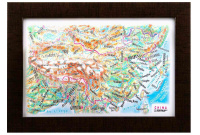 Сувенирная рельефная карта Китая в рамке