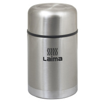 Термос WALTZ / ЛАЙМА универсальный с широким горлом, 0,8 л, нержавеющая сталь,601408 Лайма