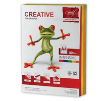 Бумага CREATIVE color (Креатив) А4, 80 г/м2, 250 л, (5 цв.х50 л) цветная интенсив, БИpr-250r