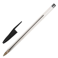 Ручка шариковая STAFF Basic Budget BP-02, письмо 500 м, ЧЕРНАЯ, длина корпуса 13,5 см, линия письма 0,5 мм, 14