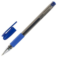 Ручка гелевая с грипом STAFF "Basic" GP-677, СИНЯЯ, корпус тонированный, узел 0,5 мм, линия письма 0,35 мм, 14