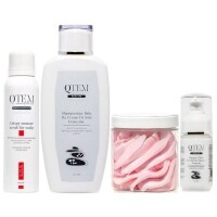Qtem - Набор средств для ухода за ломкими, неэластичными волосами, 4 средства
