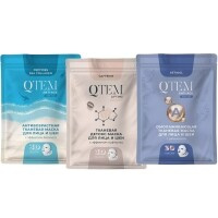 Qtem - Набор тканевых масок с Anti-age эффектом для лица и шеи, 3 шт
