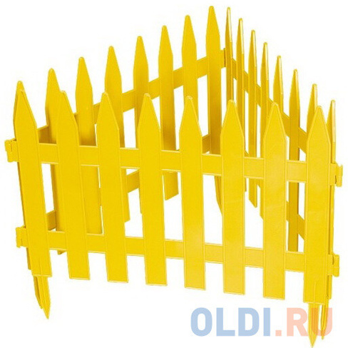 Забор декоративный "Рейка", 28 х 300 см, желтый, Россия// Palisad