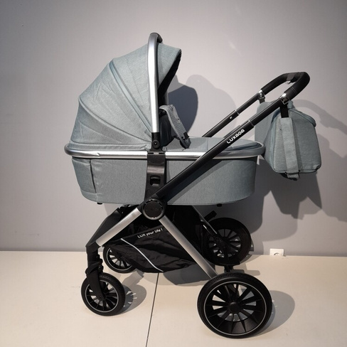 Детская коляска Luxmom 750 3 в 1 серый цвет