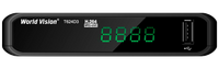 Цифровой эфирный ресивер World Vision T624D3 (DVB-T2/T/C, IPTV, USB, пластик, дисплей)