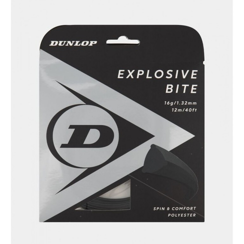 Струны для ракеток Dunlop EXPLOSIVE BITE 16G Black 200M REEL